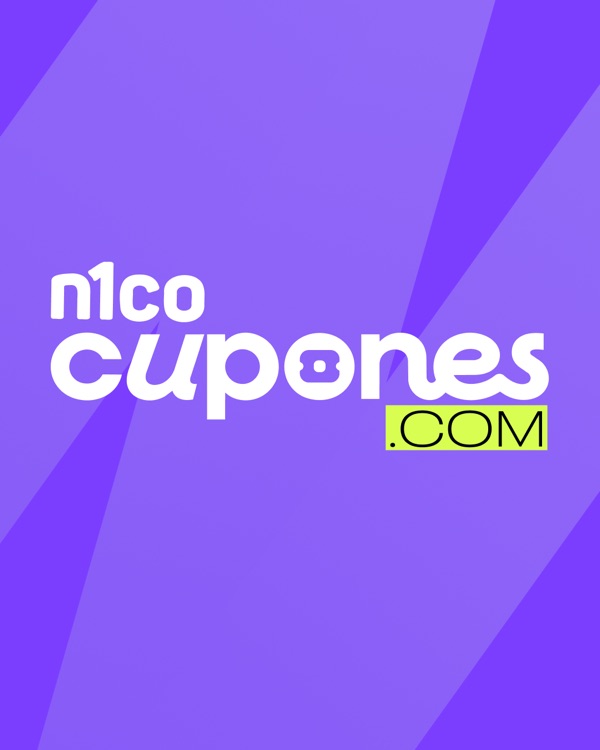 Logo de n1coCupones.com sobre fondo morado
