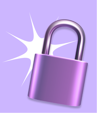 Candado morado brillante