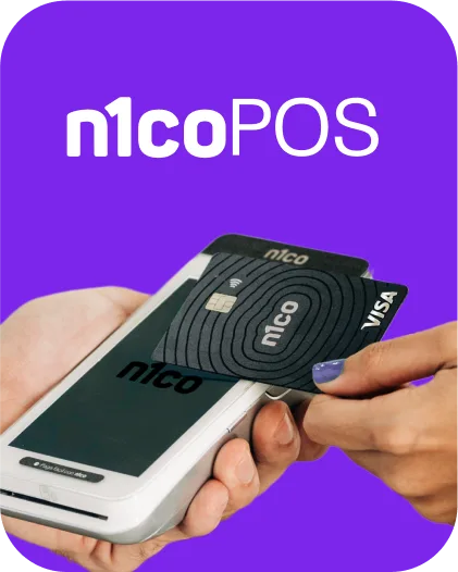 Dispositivo n1co POS aceptando un pago