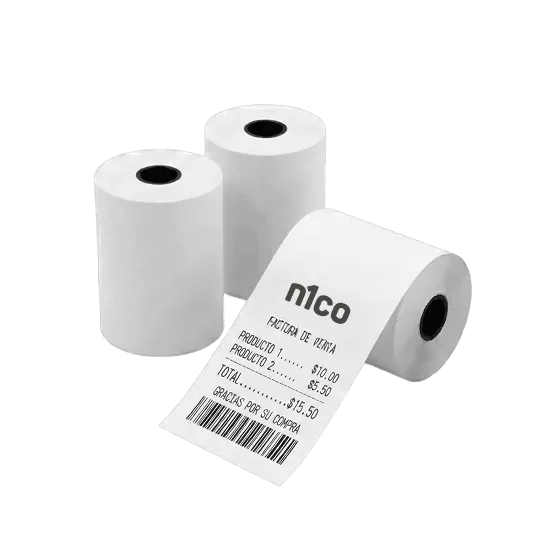 Caja de rollos de papel térmico 80x70mm n1coBusiness para impresoras de recibos fijas